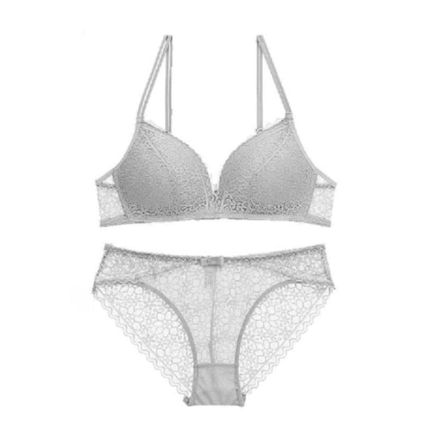Dámský set - bralette podprsenka a kalhotky šedá 70A