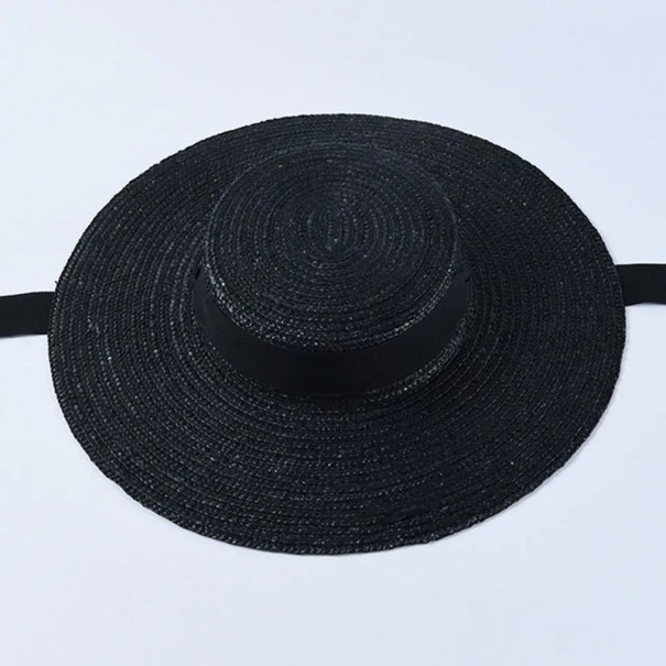 Dámský sluneční klobouk 56-58 cm Okraj 10 cm Slámový klobouk se stuhou Letní plážový klobouk Ochrana proti slunci 3
