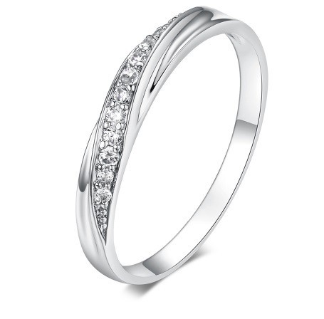 Dámský snubní prsten se zirkonem J1223 stříbrná 10