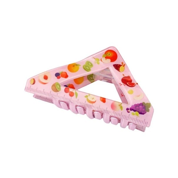 Dámsky štipec do vlasov Pravoúhlý trojuholník Ovocný motív Univerzálna veľkosť Plastová spona Pevný klip pre sepnutie účesu 1