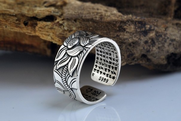 Dámský stříbrný prsten nastavitelná velikost - ORNAMENT 1