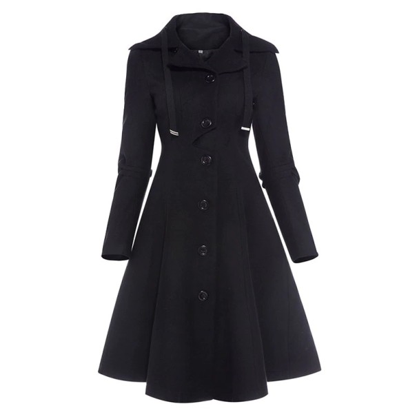 Dámský stylový kabát Laura - Černý M