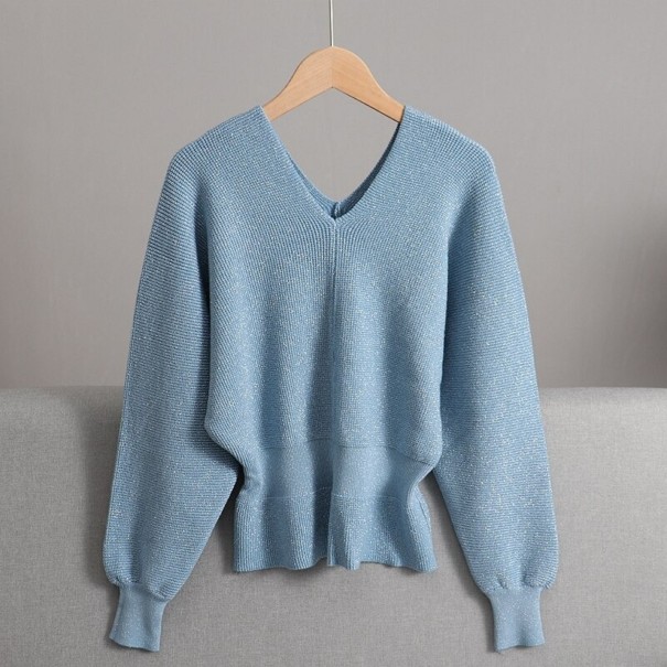 Dámsky sveter A2341 svetlo modrá