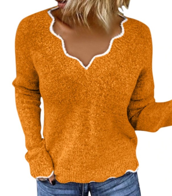 Dámský svetr A2376 oranžová L