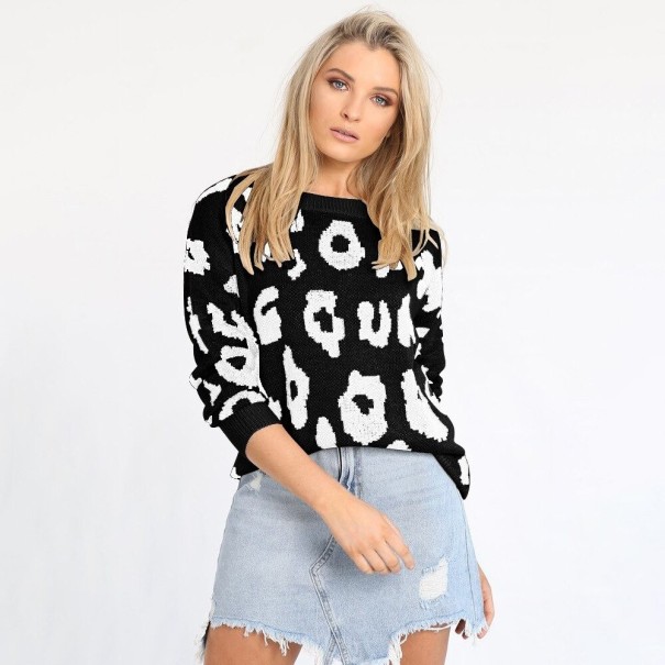 Dámský svetr s leopardím vzorem G292 XXL 3