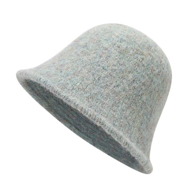 Dámský teplý vlněný klobouk Univerzální velikost Vlna polyester Měkký hřejivý zimní klobouk Elegantní doplněk na podzim a zimu modrá