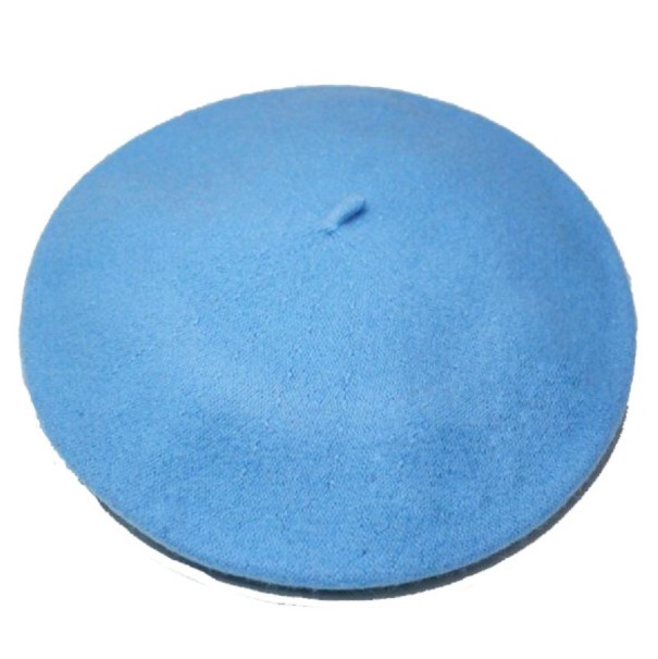 Dámský vlněný baret světle modrá
