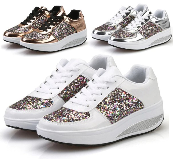 Damsneakers med paljetter