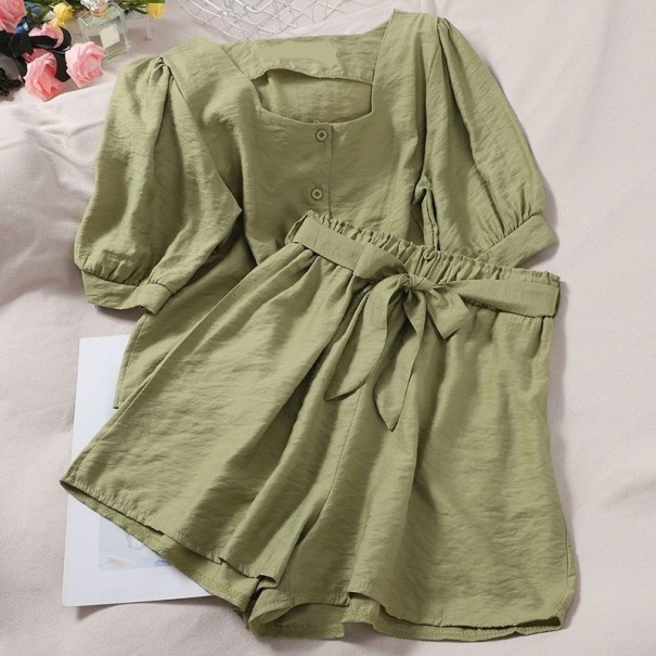 Damtopp och shorts B1261 armégrön S