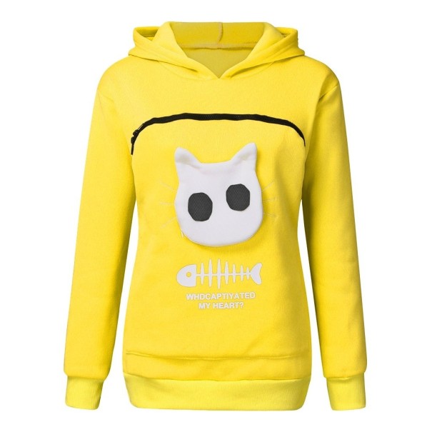 Damtröja för katt gul XL
