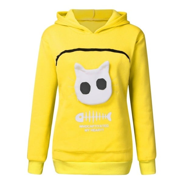Damtröja för katt gul L
