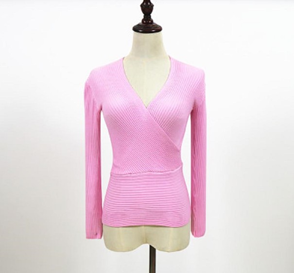 Damtröja med scoop neck rosa