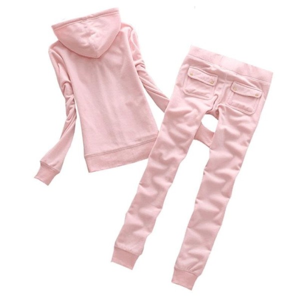 Damtröja och träningsbyxor B991 rosa XL