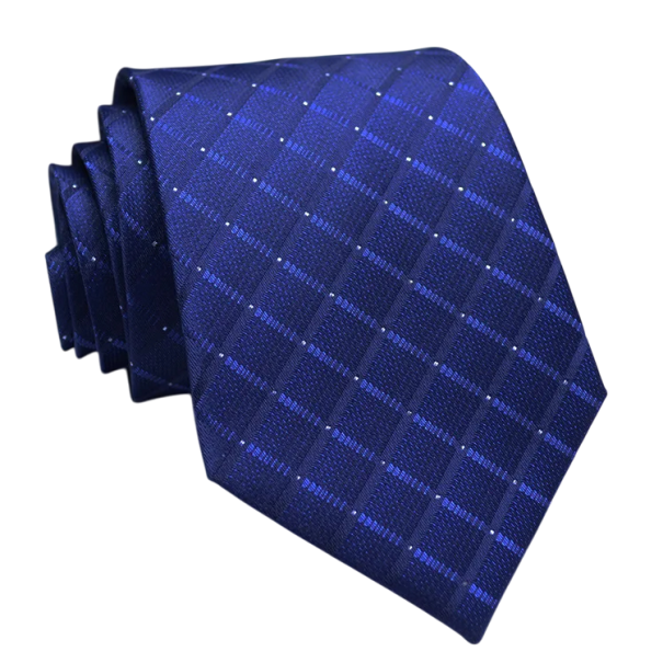 Dark Blue Tie 146 x 8 cm Elegant Men's Tie Stylish Accessory for Business Meetings, Balls and Casual Wear 1