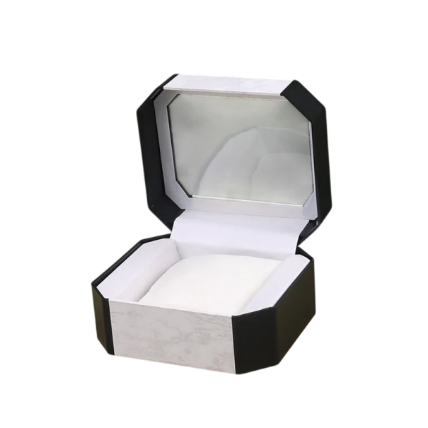 Dárková krabička na hodinky 11 × 9,5 × 6 cm Akrylátová krabička na hodinky s víkem dárkové balení pro hodinky nebo šperky bílá