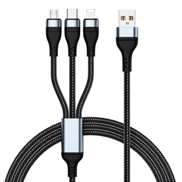 Daten-USB-Kabel 3 in 1 P3967 schwarz