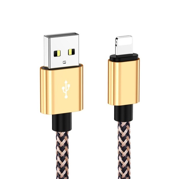 Datenkabel für Apple Lightning auf USB K683 golden 20 cm