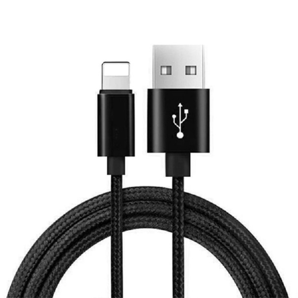 Dátový kábel Apple Lightning na USB K485 čierna