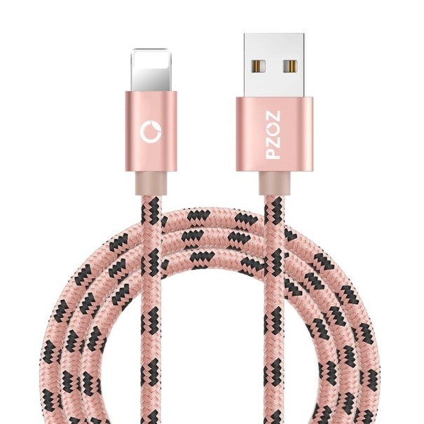 Dátový kábel pre Apple Lightning na USB A1448 ružová 50 cm