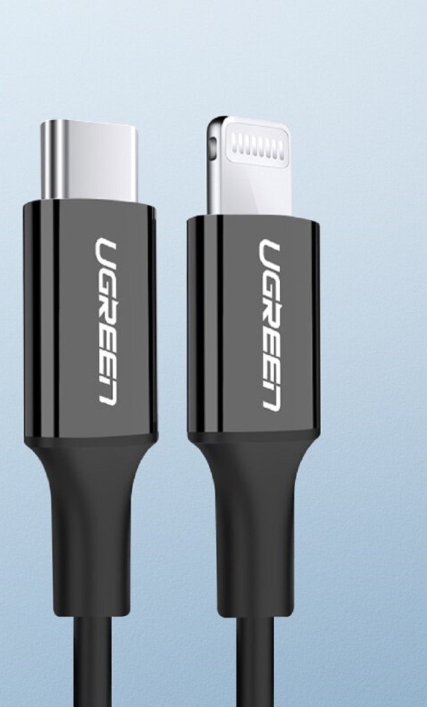 Dátový kábel pre Apple Lightning na USB-C K502 čierna