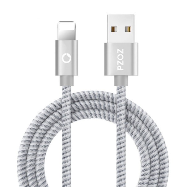 Dátový kábel pre Apple Lightning na USB K437 strieborná 1 m