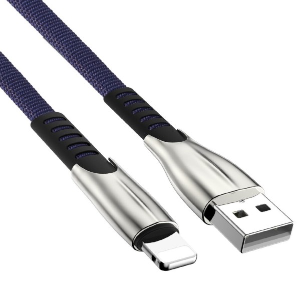 Dátový kábel pre Apple Lightning na USB K506 tmavo modrá 1 m