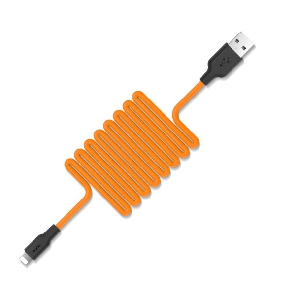 Dátový kábel pre Apple Lightning na USB K573 oranžová 1 m