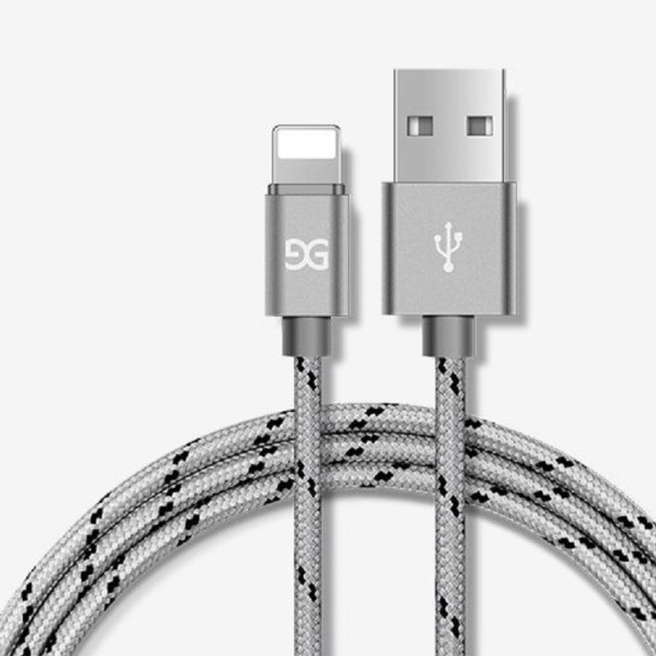 Dátový kábel pre Apple Lightning / USB K659 strieborná 1,5 m