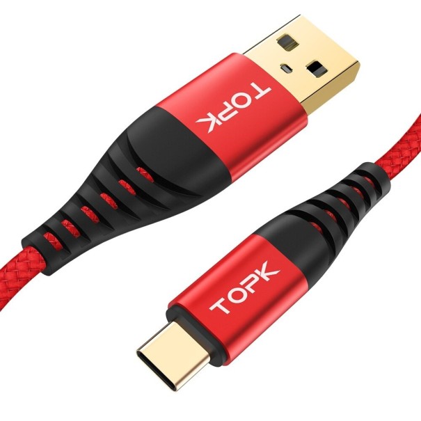 Dátový kábel pre USB-C / USB červená