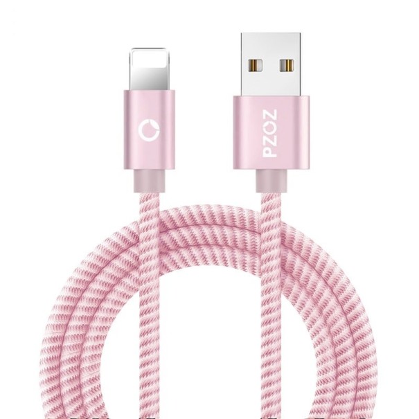 Datový kabel pro Apple Lightning na USB K437 růžová 2 m