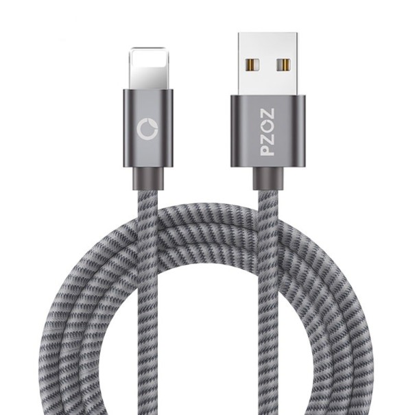 Datový kabel pro Apple Lightning na USB K437 tmavě šedá 1 m