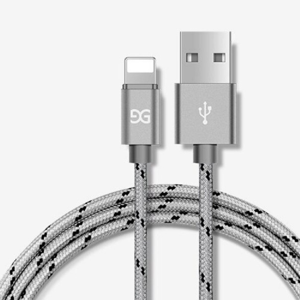 Datový kabel pro Apple Lightning / USB K659 stříbrná 1 m