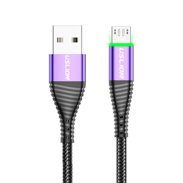Dátový kábel USB / Micro USB fialová 50 cm