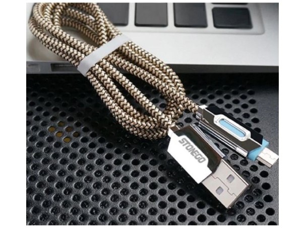 Datový kabel USB / Micro USB K655 zlatá 50 cm