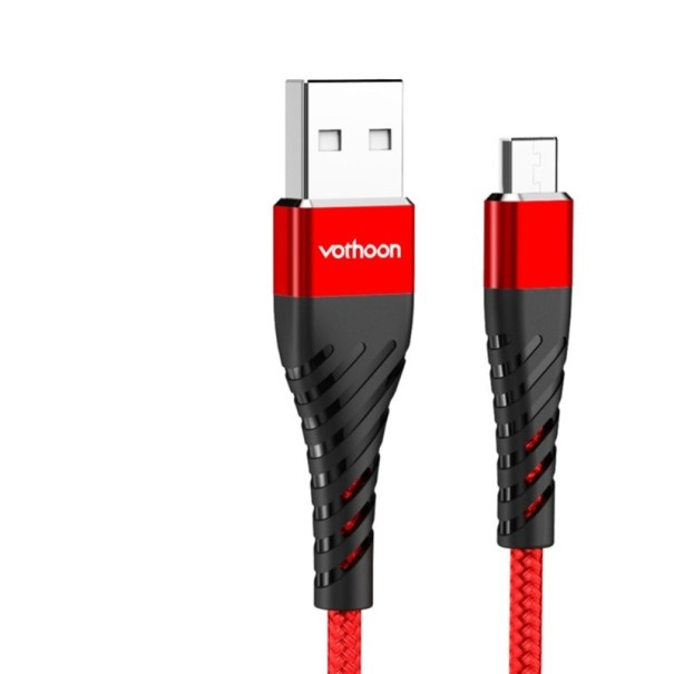 Datový kabel USB na Micro USB K493 červená 1 m
