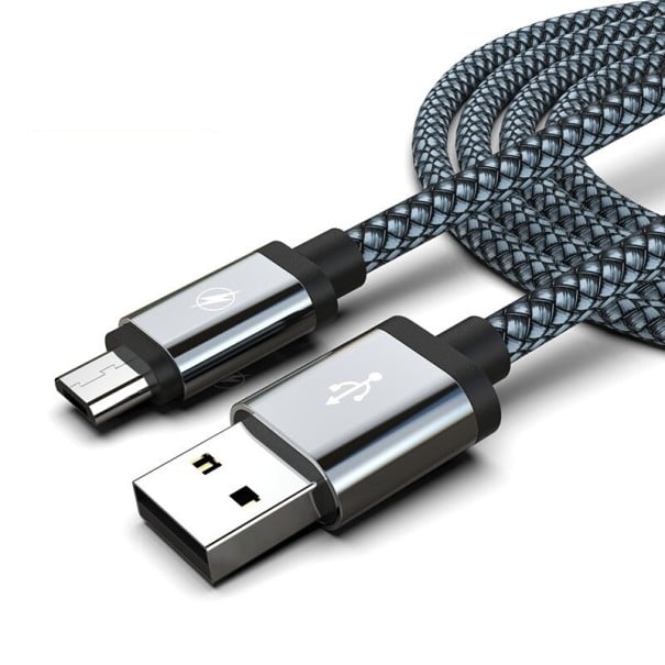 Datový kabel USB na Micro USB K514 tmavě šedá 1 m