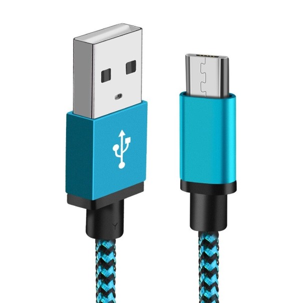 Dátový kábel USB na Micro USB K566 modrá 1 m