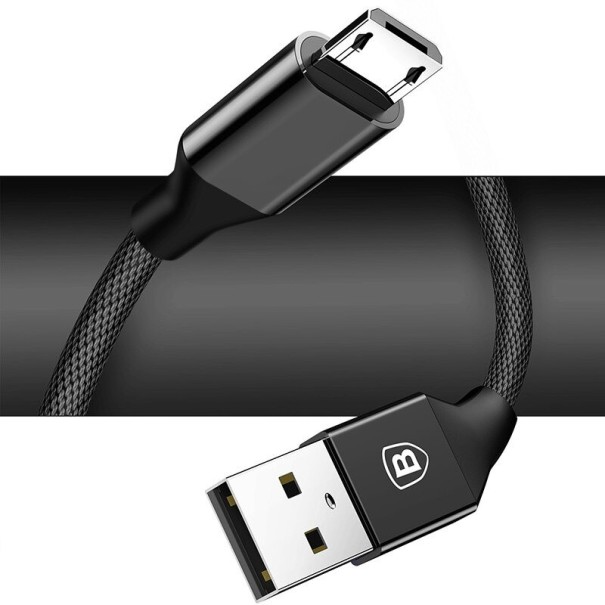 Dátový kábel USB na Micro USB K594 čierna 1 m