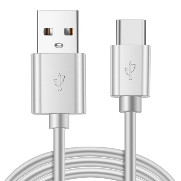 Dátový kábel USB na USB-C biela 50 cm
