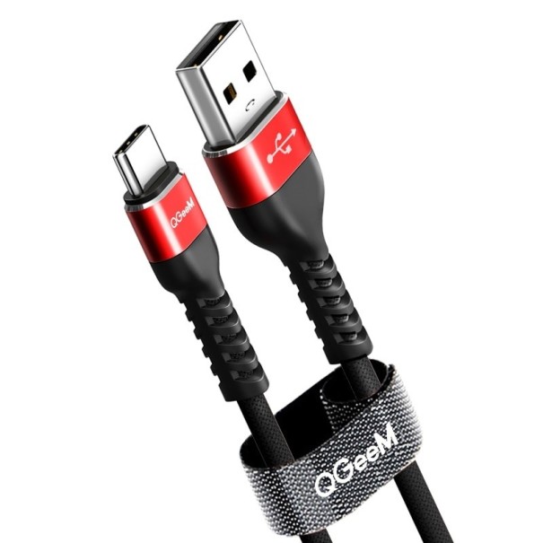 Datový kabel USB na USB-C K443 červená 25 cm