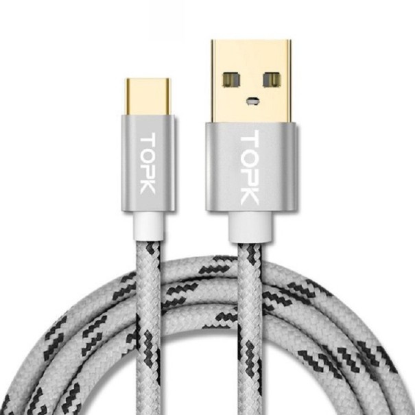 Datový kabel USB na USB-C K491 stříbrná 1,5 m