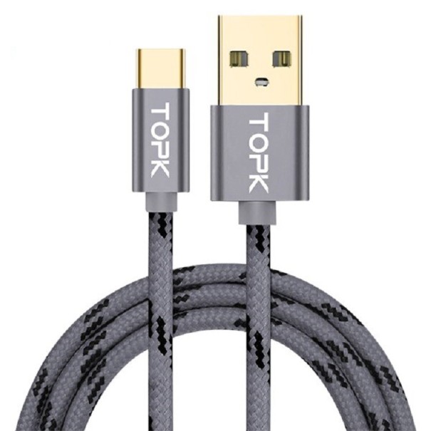 Dátový kábel USB na USB-C K491 tmavo sivá 2 m