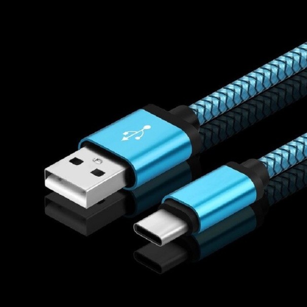 Dátový kábel USB na USB-C K571 modrá 25 cm