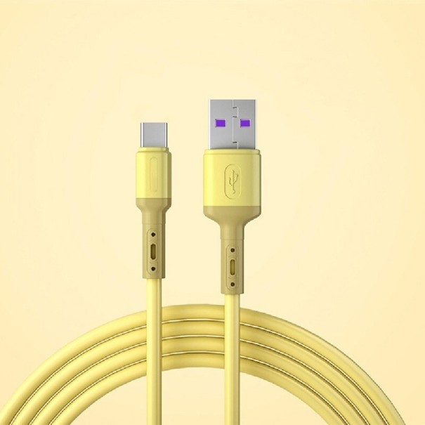 Datový kabel USB na USB-C K667 žlutá 1 m