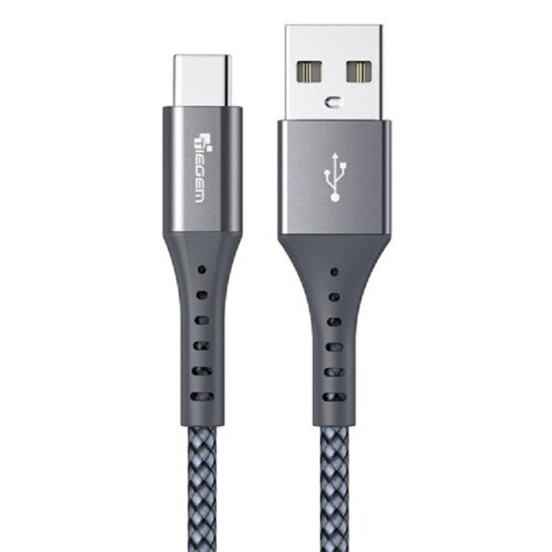 Datový kabel USB na USB-C K687 stříbrná 1 m