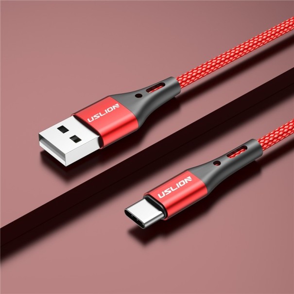 Dátový kábel USB / USB-C červená 1 m
