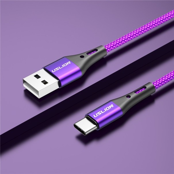 Datový kabel USB / USB-C fialová 1 m