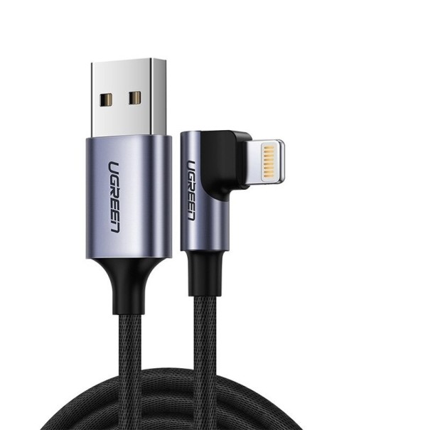 Datový lomený kabel pro Apple Lightning na USB K589 šedá