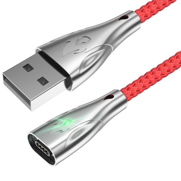 Dátový magnetický USB kábel K501 červená 1 m
