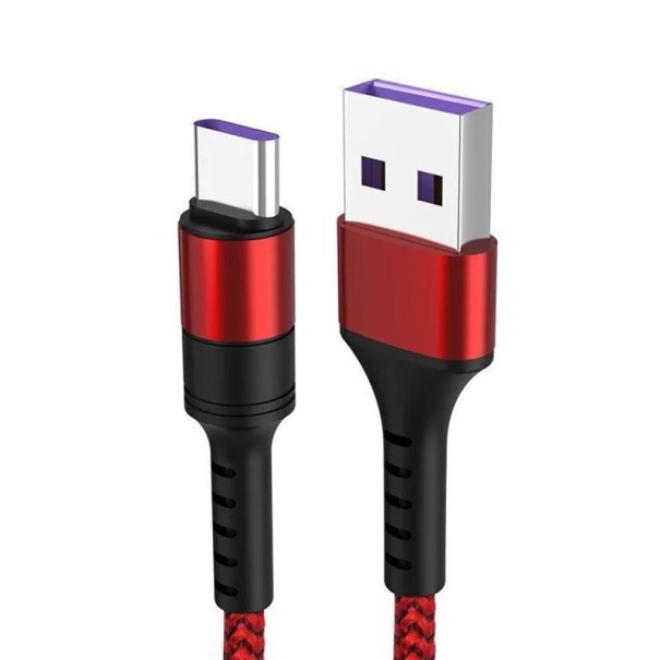 Datový rychlonabíjecí kabel USB / USB-C červená 1 m